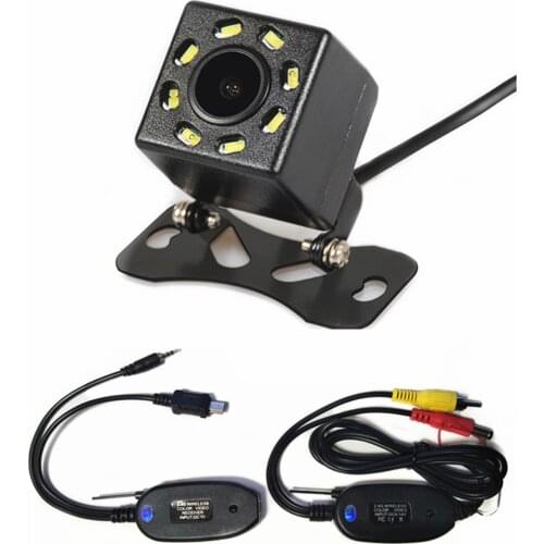 8 LED Night vision Waterproof HD Wireless Car Rearview Camera Reverse Parking CCD Camera