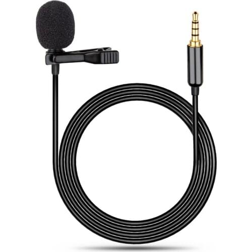 JAYETE Omnidirectional Metal Microphone 3.5mm Jack Lavalier Tie Clip Microphone Mini Audio Mic for Computer Laptop Mobile Phone