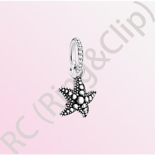 2020 Summer New S925 Sterling Silver Beads Beaded Starfish Pendant Charms fit Original Pandora Bracelets Women DIY Jewelry
