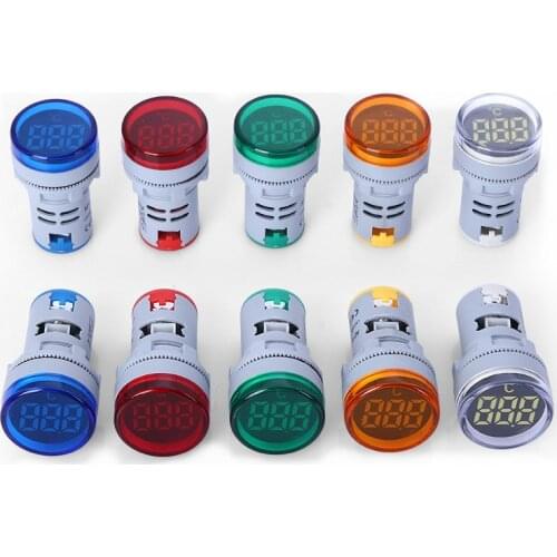 22mm for Measuring Liquid and Air Temperature Small Thermometer LED Digital Thermometer Round AD16-22TM