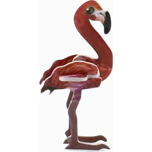 DIY 3d Pink Crane Action figures Paper Dimensional Model Assembled Teaser Learning Educational Games Toys Children Jigsaw Toys