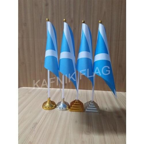 KAFNIK,5/10pcs a lot Scotland table desk flag banner 14*21cm flag /Plastic flags or suction cups for your choice free shipping