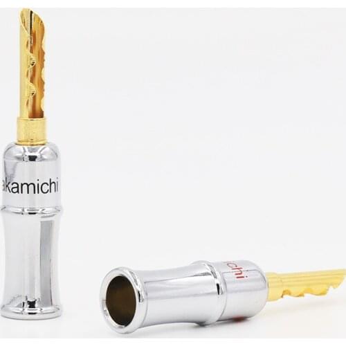 B428G 24K Gold Plated Nakamichi Banana Plug Connector 4pieces per lot BFA banana plug