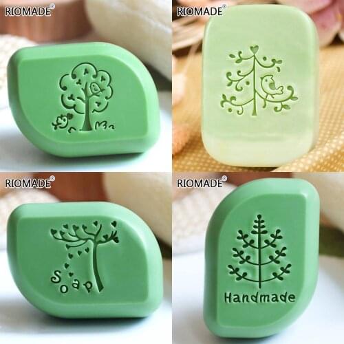 Fine Tree Handmade Love Soap Making Stamp Pattern Transparent Natural Plexiglass Soap Seal With Handle Acrylic Chapter DIY