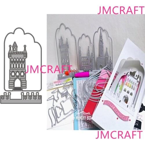 JMCRAFT 2021 New Majestic Castle Building #1 Metal Cutting Dies DIY Scrapbook Handmade Paper Craft Metal Steel Template Dies