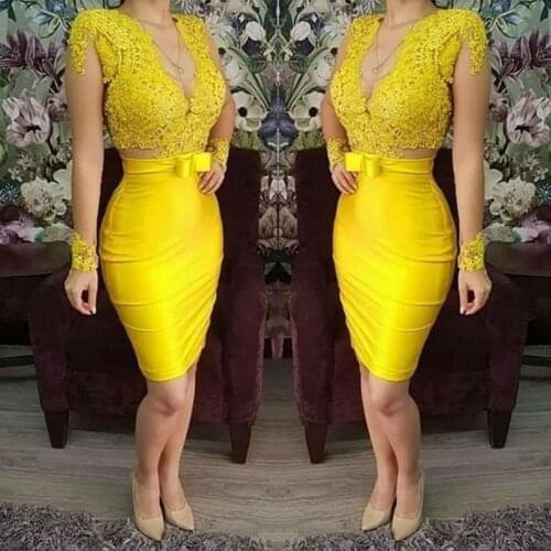 Prom Cocktail Homecoming Evening Dresses 2020 Womans Party Night Celebrity Formal Dresses Plus Size Short Dubai Arabic Dress