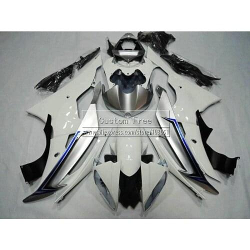 Injection mold ABS fairing kit For YAMAHA YZF R6 2008 2009 2010-2014 YZFR6 white black 08- 13 14 high grade fairings set JL2