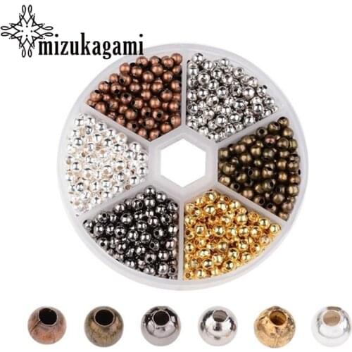 Round The End Beads Separated Beads Bracelet Necklace Accessories Boxed For DIY Jewelry Accessory