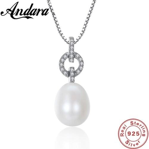 S925 Sterling Silver Necklace Pendant 3 Color 10-11mm Natural Pearls Necklace Jewelry Accessories Bridal