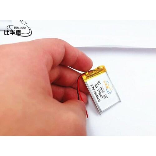 Li-Po 3.7V 600mAh battery 503040 Lithium Polymer Li Po li ion Rechargeable Battery For Mp3 MP4 MP5 GPS electronics part