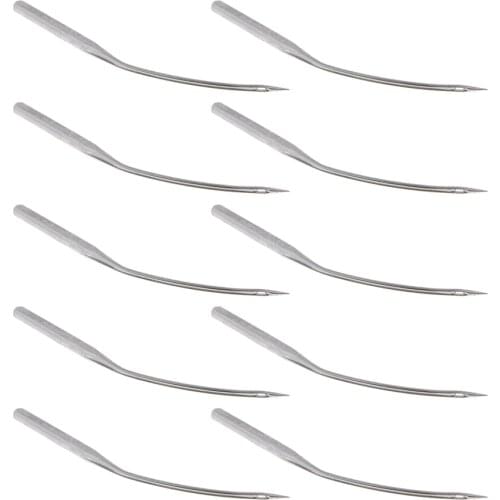 Lots 10 Portable Blindstitch Curved Blind Stitch Sewing Needles Silver