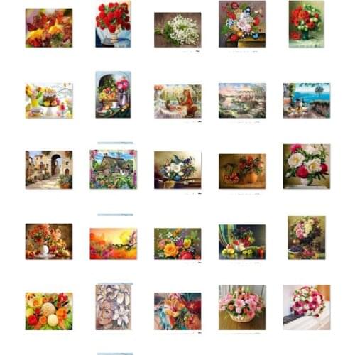 Flower 2 cross stitch kit people 18ct 14ct UNprinting11ct count print canvas stitches embroidery DIY handmade needlework