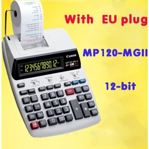 Calculator Mp120-mgii Large Desktop Plug-in Dual Color Print Computer 12Digits with Small Roll Test Paper Lcd Display Calculator