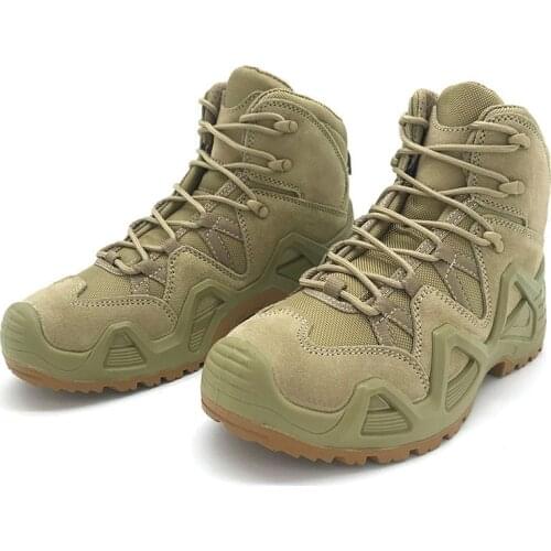 Autumn Winter Middle High Army Fans Combat Boots Outdoor Hiking Training Mountaineering Military Shoes Hunting Tactical Botas