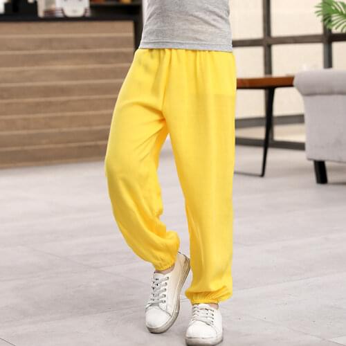 2-10 Years Kids Pants Summer Autumn Anti-mosquito Boys Girls Sports Pant Children Pure Color Trousers Spring Cotton Pajama