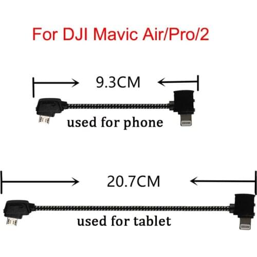 Drone Remote Controller Data Connected Cable Line Wire Mobile Phone Iphone / Tablet Micro TYPE-C For DJI Mavic Air/Pro/2