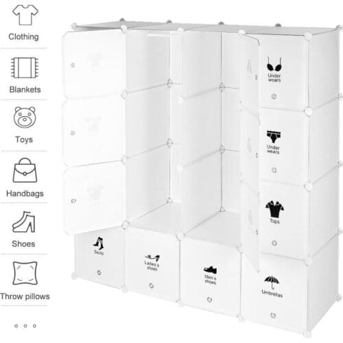 147*37*147cm Non-woven Wardrobe Bedroom Cloth Wardrobe Folding Portable Light Clothing Storage Cabinet Dustproof Organizer HWC