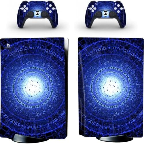 Moon Style PS5 Disc Edition Skin Sticker for Playstation 5 Console & 2 Controllers Decal Vinyl Protective Skins Style 1