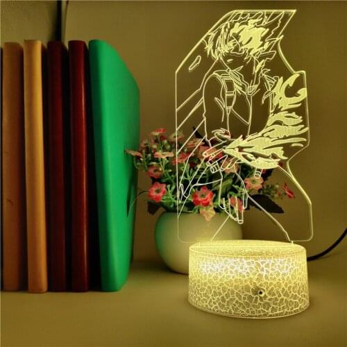 App Control LED Night Light 3D Table Lamp Kids Nightlight Todoroki Shouto Figure My Hero Academia Event Prize Birthday Gift Fans