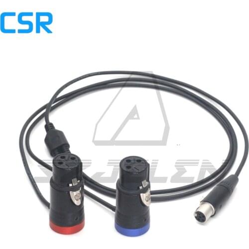 Ta5f to two flat cover type XLR NEUTRIK 3pin XLR female for Zaxcom qrx200 audio cable