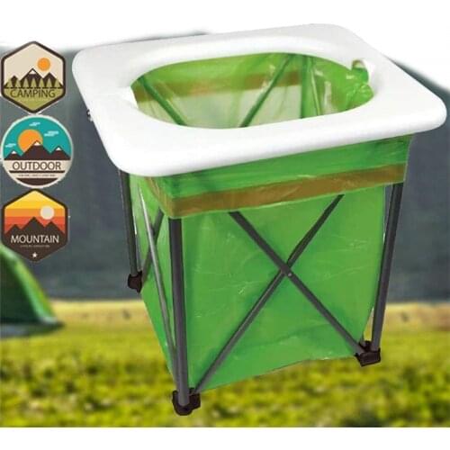 Outdoor Toilet Multi-Functional Emergency Folding Mobile Seat Toilet Metal Portable Folding Toilet For Travel Camp Caravan Home