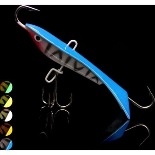 WALK FISH 1PC Ice Jig Winter Ice Fishing Lure 6cm 9g Wobbler Jigging VIB Sinking Lead Head Hook Carp Pike Perch Fishing Tackle