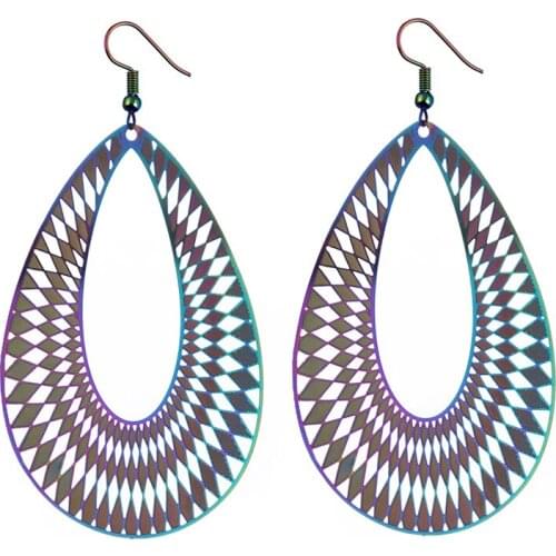 1Pair Fashion Double Layers Leaf Water Drop Earrings Long Tassel Dangle Earring For Women Luxury Boho Boheimian Jewelry Bijoux