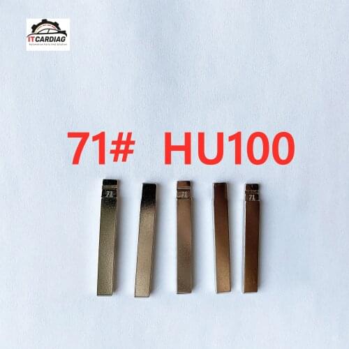 10pcs/lot #71 lishi HU100 Metal Blank Uncut Flip KD Remote Key Blade For Buick Excelle GT Chevrolet CRUZE Cadillac OPEL