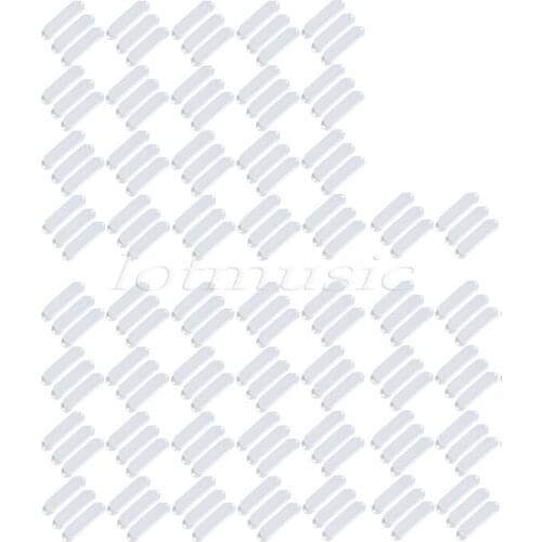 150Pcs White Solid Single Coil Pickup Covers Closed Plastics For Fender Strat Guitar Replacement