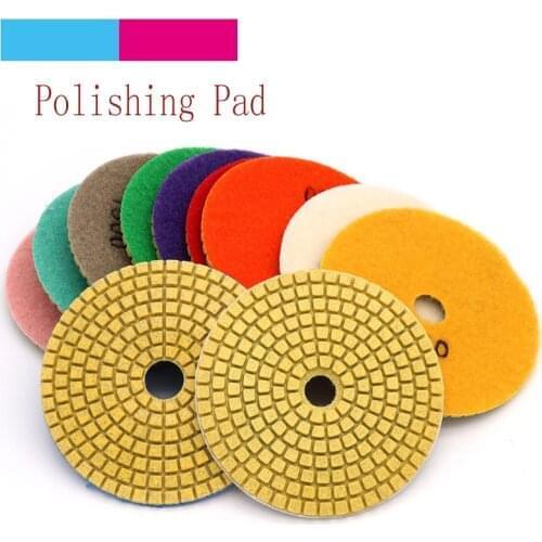 5pcs/set 3/4 inch Diamond Wet Dry Polishing Pads 80/100mm Sanding Disc Polishing Marble Granite Polisher Diamond Tool
