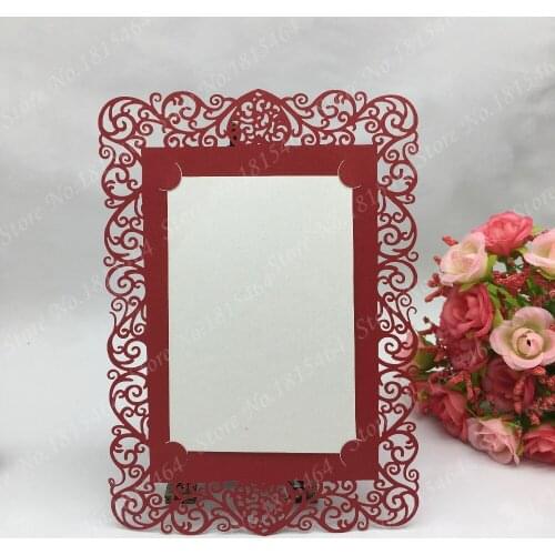 50pcs Laser Cut Meue Cards Restaurant Table Card,Valentines Day,Wedding Invitation Party Activities Cards
