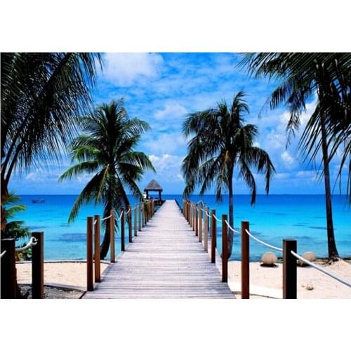 5D Diamond Painting Sun Beach DIY Round Full Diamond Embroidery Kit Landscape Home Decoration Crafts