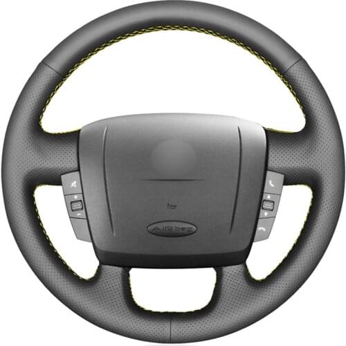 Black PU Leather Steering Wheel Cover for Fiat Ducato 2006-2019 Ram ProMaster (Cargo) (Cab Chassis) (Window) Jumper Relay