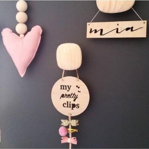 Nordic Style Kids Decoration Wind Chimes Wooden Hairpin Photo Childrens Room Tent Pendant Baby Room Wall Hanging Decortion