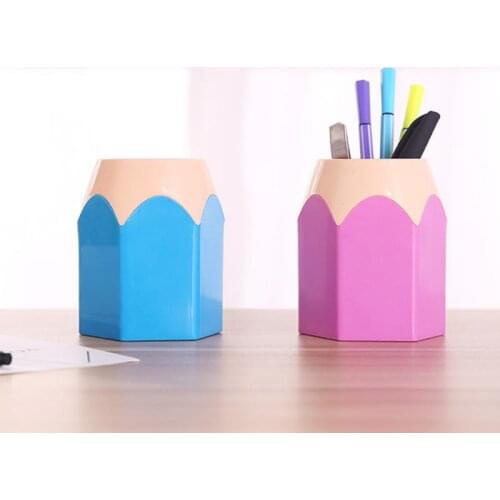 Mini Home Pen Holder Pencil Brush Container Desktop Decoration Stationery Storage Vase Organizer Cute Desk Storage Box Supplies