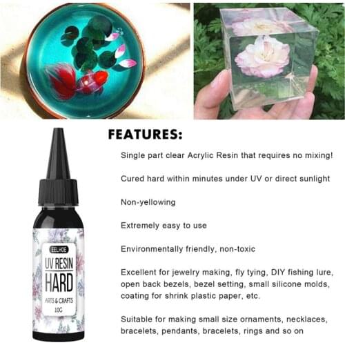 UV Resin Mold Hard Glue Solar Ultraviolet Cure Resina Sunlight Activated For DIY Jewelry Making Crafts Accessories Household