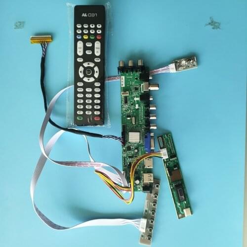 Kit For LTN154AT07-F03/LTN154AT07-G01 1280X800 30pin Digital HDMI remote DVB-T TV VGA USB AV Panel Controller board 1 CCFL LCD