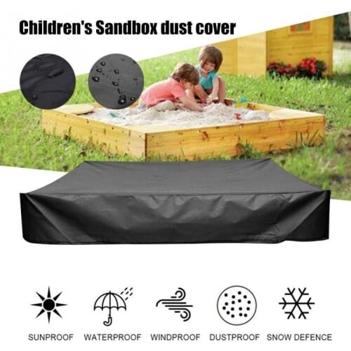 Square Waterproof Oxford Cloth Dust Cover Canopy Drawstring Sandbox Sandpit Dustproof Cover