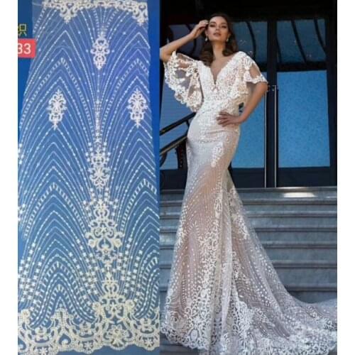 Hot selling embroidery Lace Fabric High Quality African Tulle french Lace Fabric For Wedding dress 5 yards/Lot