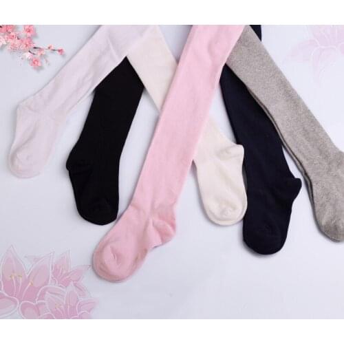Fashion New 2020 Kids Girls Panty-Hose Solid Color High Waist Pantihose Tights for Toddler Girls White/Beige/Pink/Gray/Black