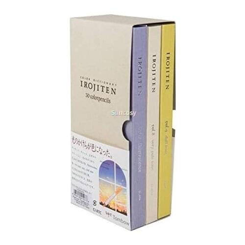 Tombow 51527 Irojiten Colored Pencil Dictionary Set, Seascape, Set of 30. Beautifully Crafted Wax-Based Colored Pencils