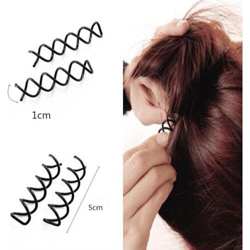 10Pcs/ 5Pairs Spiral Spin Screw Bobby Pin Hair Clip Twist Braiders Barrette Black Hairpins Hair Braider Styling Accessories