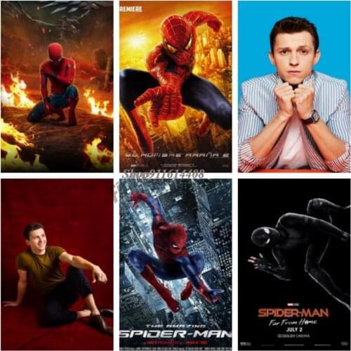 Spiderman Poster Marvel Superhero Wall Art Canvas Painting Print Home Decor Living Room Decor Movie Poster Pictures on The Wall