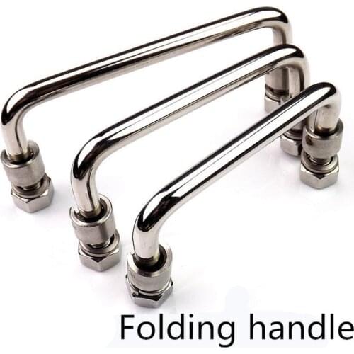 Stainless or iron Industrial Handle U-Shape folding Toolbox spring Handle suitcases Equipment Knobs Household hardware