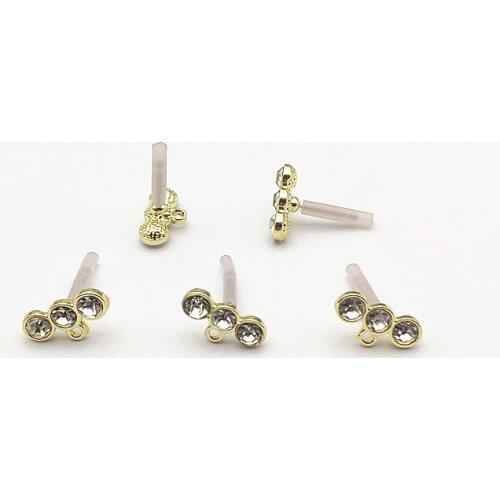 New arrival! 15x8mm 100pcs Rhinestone Ear Stud for Hand Made Earring DIY parts,Jewelry Accessories Findings & Component