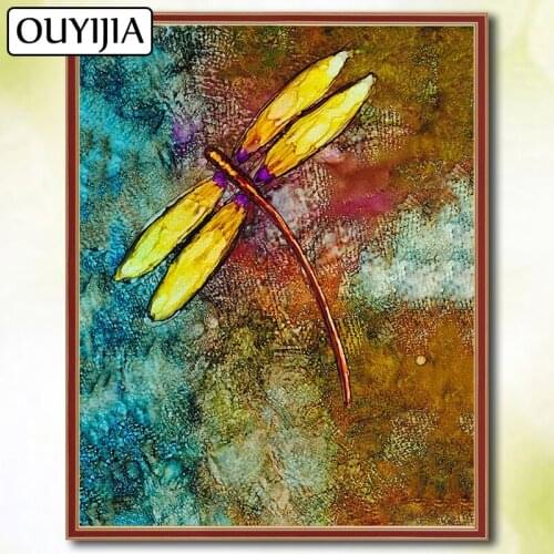 Dragonfly Butterfly Animal 5D DIY Diamond Painting Full Square OUYIJIA For Sale Diamond Embroidery Mosaic Picture Of Rhinestone