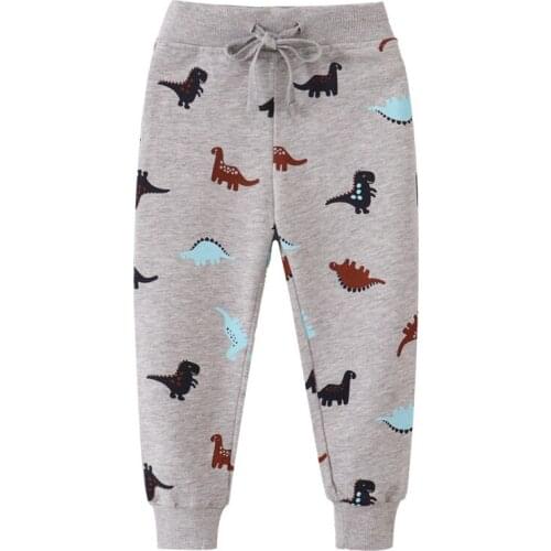 Jumping Meters New Arrival Sweatpants For Boys Autumn Winter Kids Wear Drawstring Dinosaurs Childrens Trousers Pants Fashion