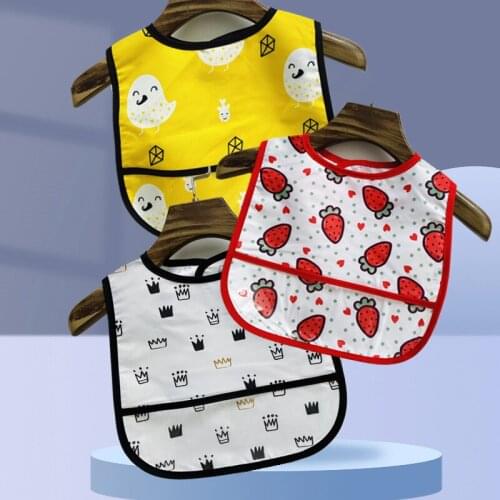 Adjustable Baby Bibs EVA Waterproof Lunch Feeding Bibs Baby Cartoon Feeding Cloth Children Baby Apron Babador Bandana