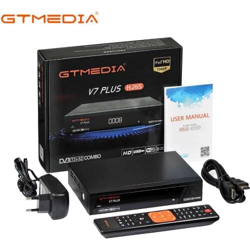 GTMEDIA V7 PLUS Satellite Receiver DVB-S2 DVB-T2 Satellite TV Combo Receptor Support H.265 Ship From Spain CZ Russia Decoder