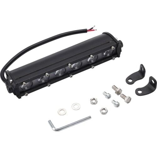 Evomosa 8" 60W Convex Lens Spot LED Light Bar With Bracket Off-road Headlight Working Light For Jeeps 4x4 Trucks Motorcycles SUV